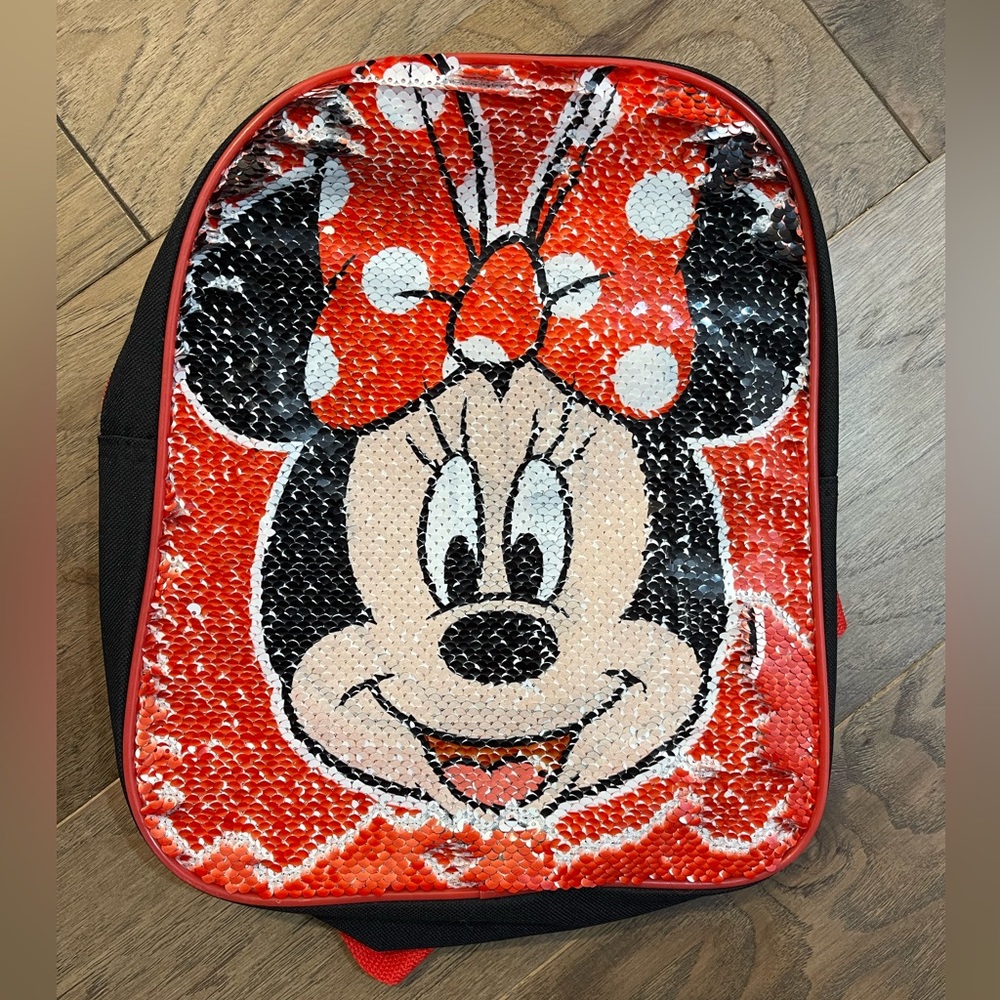 Adorable Mickey/Minnie Sequin Flip Backpack
